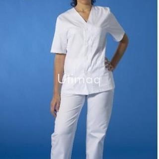 Casaca cuello pico manga corta color azul modelo: 204 - Imagen 1