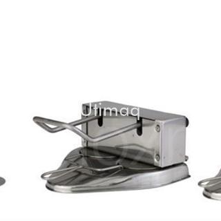 Maquina hamburguesa manual redonda 2 moldes acero inoxidable. referencia: hamburguesera redonda - Imagen 1