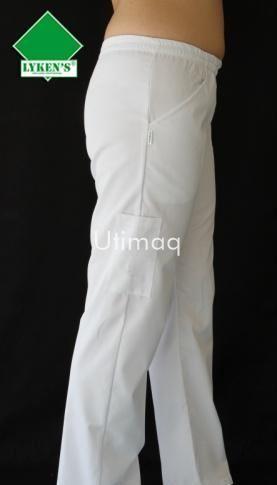 Pantalon blanco señora cintura elastica blanco modelo 124 - Imagen 1