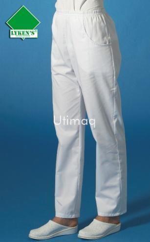 Pantalon limpieza cintura elastica color blanco modelo 101 - Imagen 1