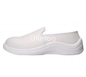 Zapato antideslizante microfibra sin puntera seguridad color blanco modelo. Mycodeor - Imagen 1