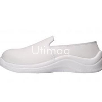 Zapato antideslizante microfibra sin puntera seguridad color blanco modelo. Mycodeor - Imagen 1