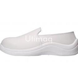 Zapato sanitario antideslizante microfibra color blanco. modelo: Mycodeor - Imagen 1